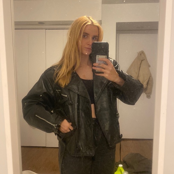 Vintage leather jacket - Picture 2 of 3